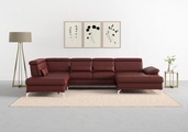 sit&more Wohnlandschaft »Cabrio«, Sitztiefenverstellung und Federkern, jeweils inklusive 3 Nierenkissen