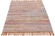 carpetfine Teppich »Kelim Chindi«, rechteckig, 6 mm Höhe, Flachgewebe Wendeteppich mit Fransen, Wohnzimmer