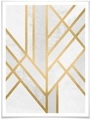 Wall-Art Poster »Geometrie Gold«, Schriftzug, (1 St.)