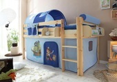 Ticaa Hochbett »Malte« mit Rolllattenrost und Textil-Set