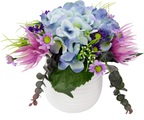 Kunstblume Hortensie im Topf