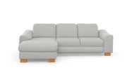 sit&more Ecksofa »Durness«, mit Federkern und hochwertigen Massivholzfüssen, wahlweise mit Kopfteilverstellung, Bettfunktion und Bettkasten oder mit Bettfunktion und Bettkasten