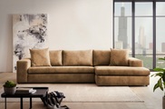 andas Ecksofa »SLEETLAND XXL in Samtvelours oder Vintage-Leder-Optik«, besonders gross und bequem