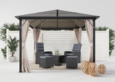 KONIFERA Pavillon »Aruba 2.0«, BxT: 300x300 cm, 6 mm Polycarbonat-Dachplatten, Aluminium