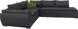 INOSIGN Ecksofa »Göteborg«, mit Boxspring-Bettfunktion und Bettkasten, Dauerschlaffunktion inkl. Topper