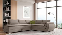 INOSIGN Ecksofa »Göteborg«, mit Boxspring-Bettfunktion und Bettkasten, Dauerschlaffunktion inkl. Topper