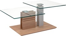 Vierhaus Couchtisch, stufenlos höhenverstellbar, rollbar