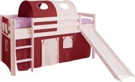 Ticaa Hochbett »Manuel« mit Rolllattenrost und Textil-Set