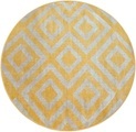 Paco Home Teppich »Poco 821«, rund, 7 mm Höhe, Kurzflor, Rauten-Design, In- und Outdoor geeignet, ideal im Wohnzimmer & Schlafzimmer