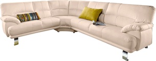 TRENDMANUFAKTUR Ecksofa, mit langem Schenkel