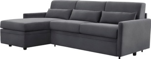 INOSIGN Ecksofa »Avellino«, mit Bettfunktion, inkl. Matratze und klappbaren Metallgestell, Liegefläche 140/208 cm
