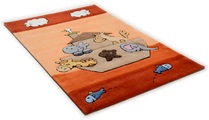 Kinderteppich, »Animals on Tour«, THEKO, rechteckig, Höhe 14 mm, handgetuftet