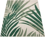 Paco Home Teppich »Ostende 552«, rechteckig, 4 mm Höhe, Flachgewebe, Motiv Palmenblätter, In- und Outdoor geeignet, Wohnzimmer