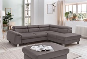 COTTA Ecksofa »Komaris«, inklusive Kopf- bzw. Rückenverstellung, wahlweise Bettfunktion, Bettkasten und RGB-LED-Beleuchtung