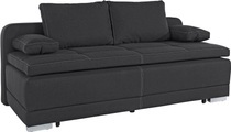 COLLECTION AB Schlafsofa, mit Bettfunktion und Bettkasten, frei im Raum stellbar, inklusive loser Armlehn-und Rückenkissen