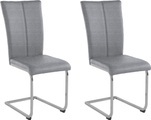 Home affaire Freischwinger »Nils«, (Set), 2 St., Strukturstoff, Stuhl belastbar bis 120 Kg, Gestell aus Metall im Chrom-Look oder schwarz