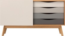 Woodman Sideboard »Hilla«, Breite 130 cm, im angesagten skandinavischen Look, Fussrahmen aus Eiche