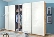 Fresh To Go Schwebetürenschrank »Level«, mit Glastüren und Synchronöffnung
