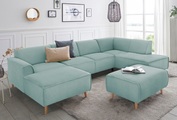 andas Wohnlandschaft »Janek«, mit Federkern und Keder in scandinavischem Design