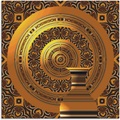 Artland Wandbild »Goldgelber Teller mit Karaffe«, Muster, (1 St.), in vielen Grössen & Produktarten - Alubild / Outdoorbild für den Aussenbereich, Leinwandbild, Poster, Wandaufkleber / Wandtattoo auch für Badezimmer geeignet