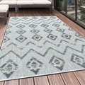 Ayyildiz Teppiche Teppich, rechteckig, 8 mm Höhe, Flachflor mit Hoch-Tief-Struktur, In-und Outdoor geeignet