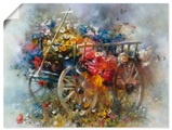 Artland Wandbild »Blumen Schubkarre«
