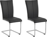 Home affaire Freischwinger »Alex«, (Set), 2 St., Kunstleder, Stuhl belastbar bis 120 Kg, Gestell im Chrom-Look