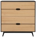 Home affaire Kommode »Flow«, moderne Schubkastenkommode ohne Griffe, schöne Holzoptik, Höhe 112 cm