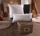 hyggehome Daunenkissen »Hygge Home Plissee (biobasiert) 3-Kammer-Kissen«, Füllung: Aussenkammer mit 90% Daunen, 10% Federn, (1 St.)