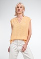 ETERNA OHNE ARM BLUSE MODERN CLASSIC LEINWANDGEWEBE ORANGE BEDRUCKT