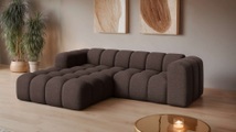 GOODproduct Ecksofa »KALLIE Design-Sofa mit Wellenunterfederung, Bubble-Optik, 248/186/72cm« moderne Steppung, hoher Sitzkomfort und modernes Design