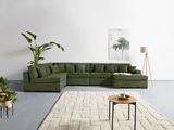 Guido Maria Kretschmer Home&Living Wohnlandschaft »Skara«, (5 St.), Lounge-Sofa mit Federkern-Polsterung, in vielen Bezugsvarianten, auch recycelt