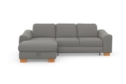 sit&more Ecksofa »Durness«, mit Federkern und hochwertigen Massivholzfüssen, wahlweise mit Kopfteilverstellung, Bettfunktion und Bettkasten oder mit Bettfunktion und Bettkasten