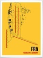 Wall-Art Poster »Wandbild FRA Grundriss Frankfurt«, Grundriss, (1 St.), Poster, Wandbild, Bild, Wandposter