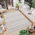 Carpet City Teppich »SANTORINI 58538«, rechteckig, 5 mm Höhe, 3D-Design: Flor erzeugt ein Hoch-Tief-Effekt, In- und Outdoor geeignet