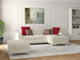 sit&more Ecksofa »Durness«, mit Federkern und hochwertigen Edelstahlfüssen, wahlweise mit Kopfteilverstellung, Bettfunktion und Bettkasten oder mit Bettfunktion und Bettkasten