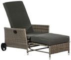 MERXX Gartensessel »Komfort Deckchair«, (4-tlg.), Stahl/Kunststoff, inkl. Auflagen