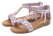 LASCANA Sandale, Sandalette, Sommerschuh mit raffiniertem Riemchen VEGAN