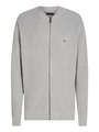 Tommy Hilfiger Strickjacke »STRUCTURE BASEBALL ZIP THROUGH«, in Rippoptik, Reissverschluss, Logostickerei