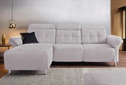 Places of Style Ecksofa »Manhattan«, 2 Sitze mit elektrischer Relaxfunktion, verstellbare Armlehnen