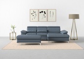 sit&more Ecksofa »Cabrio«, mit Sitztiefen- und Armteilverstellung sowie Federkern, 2 Nierenkissen