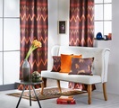 APELT Vorhang »Indira«, (1 St.), Ösenschal, Hochwertiger Jacquardstoff, midisches Zick-Zack-Muster, Made in Germany, Verwendung von New-Life Garn