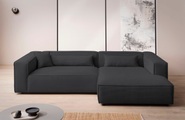 LeGer Home by Lena Gercke Ecksofa »PIARA XXL, Big-Sofa, Cord, Leinenoptik o. Strukturstoff, L-Form« wahlweise Ottomane rechts/links, Kedernaht, extra tiefe Sitzfläche