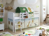 Ticaa Hochbett »Eric« mit Rolllattenrost und Textil-Set