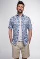 ETERNA KURZARM HEMD REGULAR FIT UPCYCLING SHIRT OXFORD BLAU/WEISS