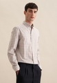 seidensticker Flanellhemd »Slim«, Slim Langarm Button-Down-Kragen Karo