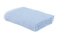 ESKIMO - Decke ASCONA - Baumwolle - weiss/hellblau - 150/210 cm