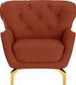 sit&more Sessel »Orient 3 V«, inkl. 1 Zierkissen mit Strass-Stein, goldfarbene Metallfüsse