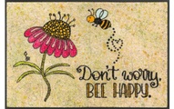 wash+dry by Kleen-Tex, wash+dry by Kleen-Tex Fussmatte »Bee Happy«, rechteckig