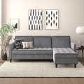 Dorel Home Ecksofa »Presley«, Ecksofa mit Bett-Funktion und Stauraum, verstellbare Rückenlehne